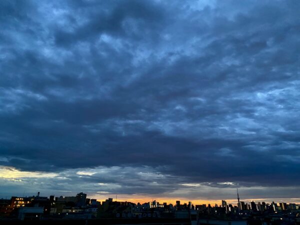 今朝の空。